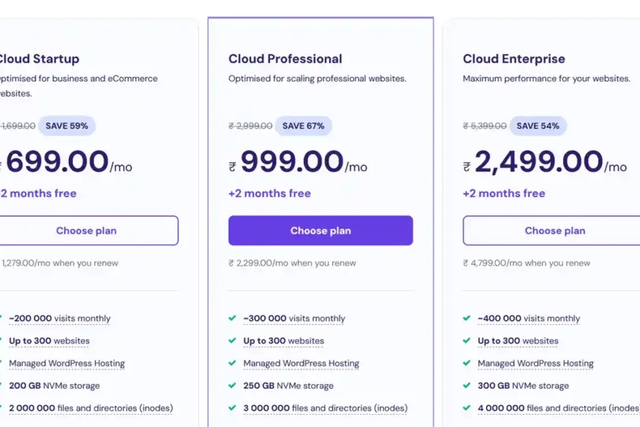 Hotinger Web Hosting Plan