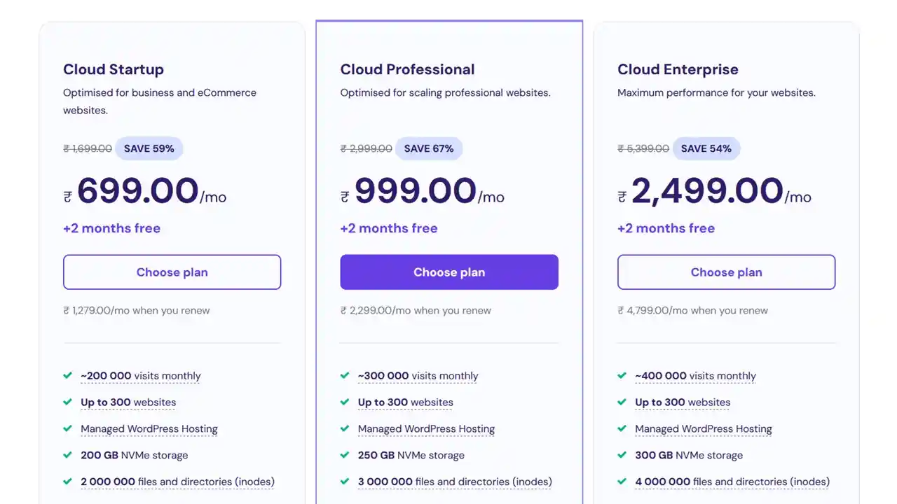 Hotinger Web Hosting Plan