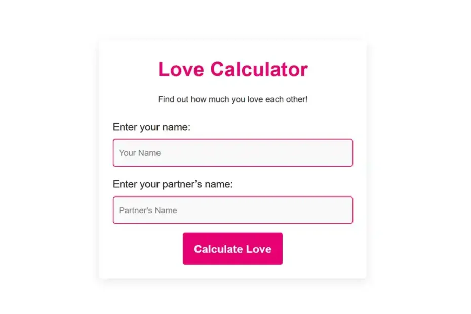 Love Calculator - Love Test