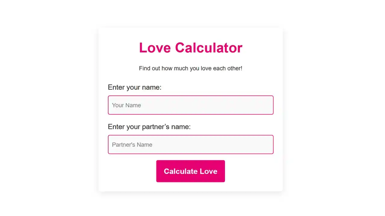 Love Calculator – Love Test