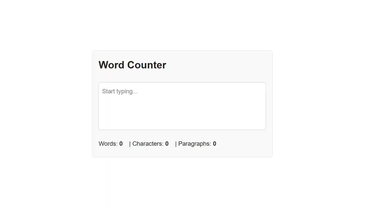 Word Counter: Count Characters and Words